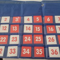 Classroom 100's Pocket Chart With Number Cards Used But Good Condition