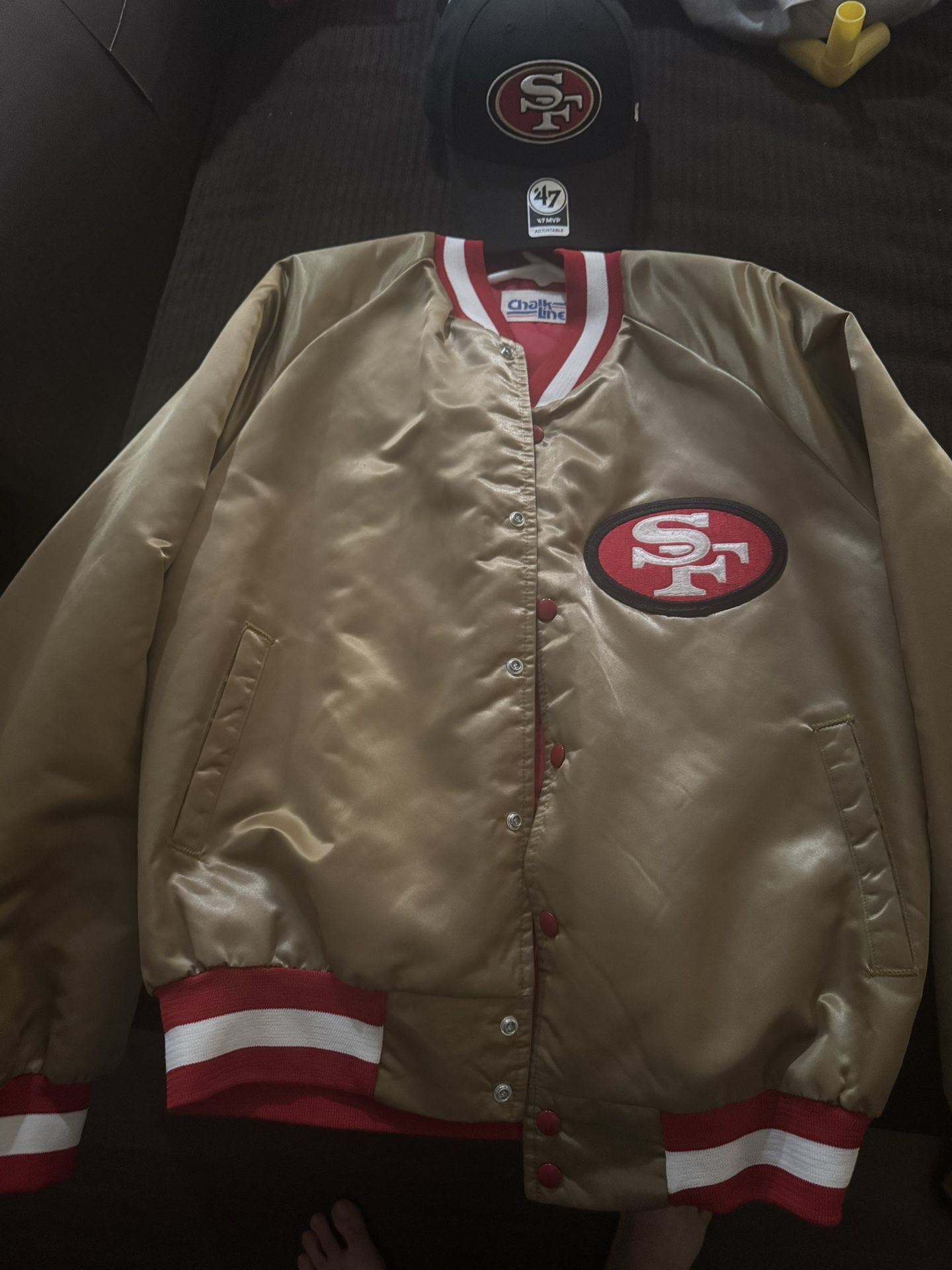 Throwback Forty Niner Jacket And Original Hat (from Stadium)