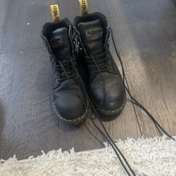 Dr. Martens Industrial Safety Steel Toe Work Boots Black Mens US 11 UK 10
