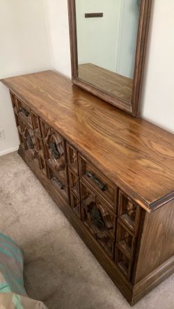 Dresser, Mirror and Nightstand
