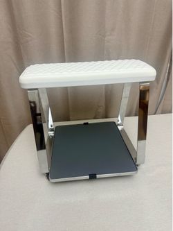 Pedicure Footrest Stool with Supply Tray