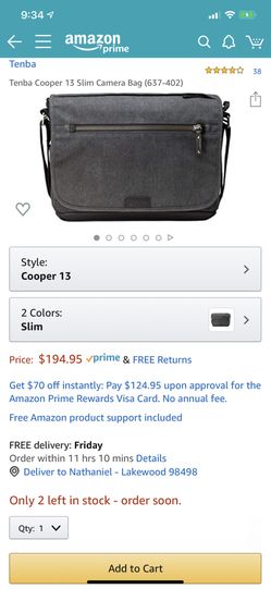 Tenba cooper 13 slim camera new