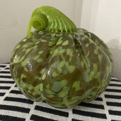 Hand Blown Glass Pumpkin Artist Signed