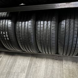 SET OF TIRE 205 40 18 PIRELLI 85% LIFE
