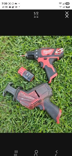 Milwaukee M12 Drill and Hackzall with Battery
