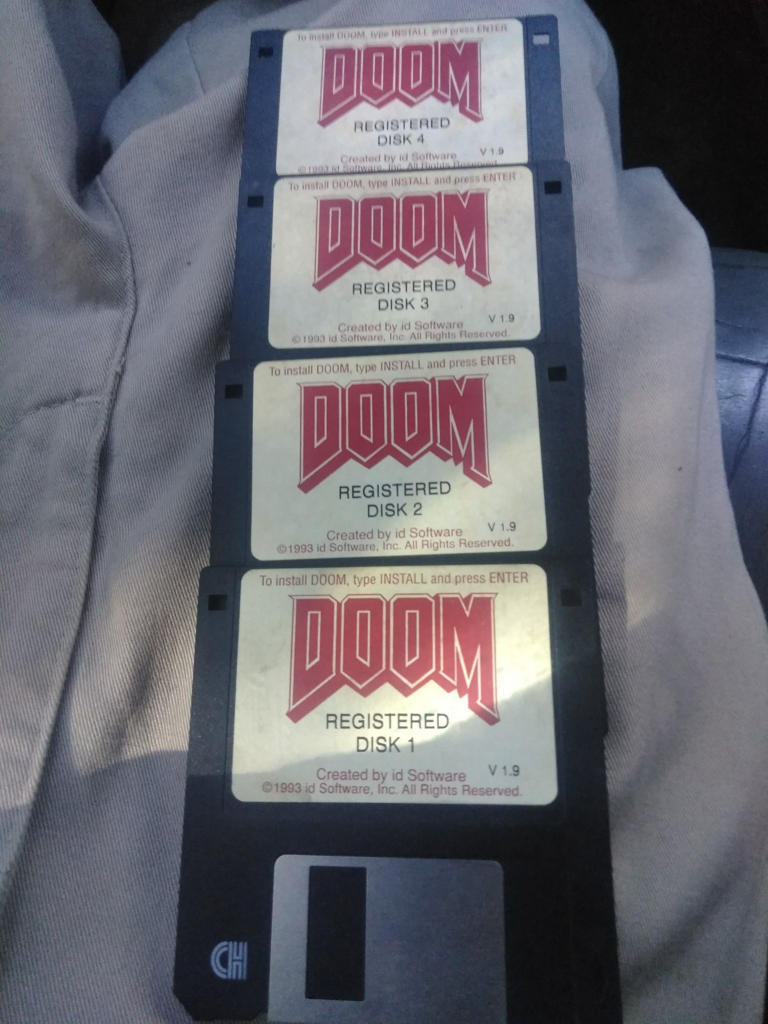 Doom original floppy disk set 1 and 2