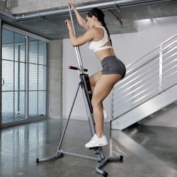 MaxiClimber Vertical Climber Provides an Adjustable Platform to Target Power, Strength and Endurance Training for a Full-Body Workout. Free Fitness Ap