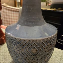 Textured Vase With Geometric Pattern. 