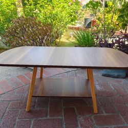 39.5×19×16 inches coffee table walnut color wood