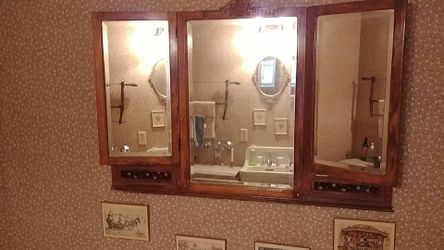 Old antique mirror 42 in wide by 28