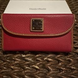 DOONEY & BOURKE RED LEATHER WALLET
