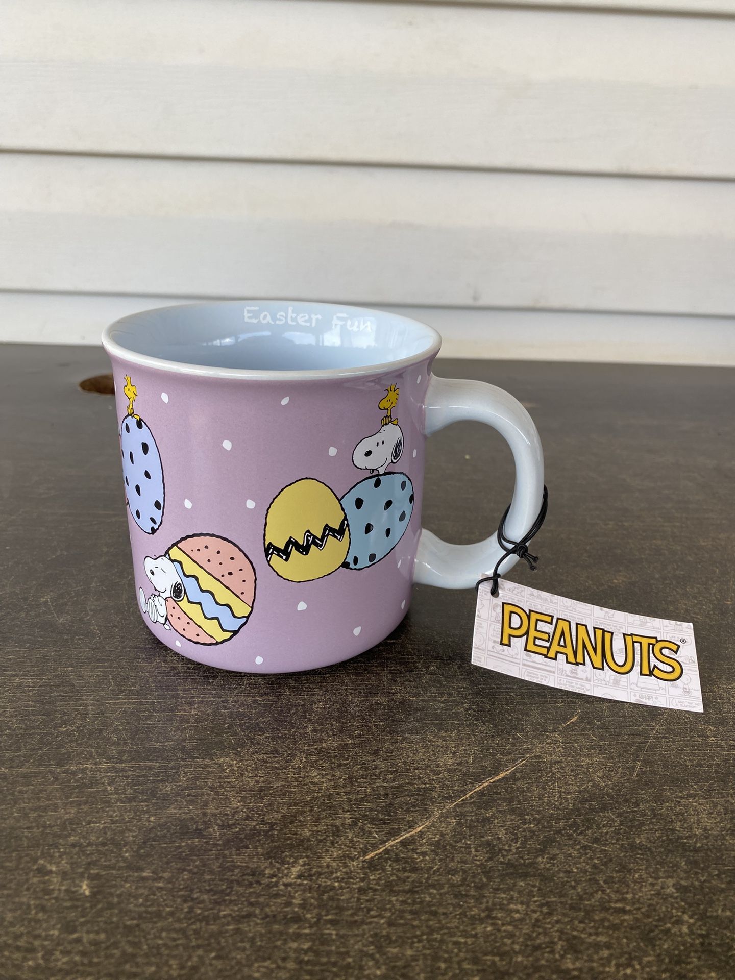 Peanuts Easter Snoopy & Woodstock Easter Fun 21 oz Ceramic Mug NWT