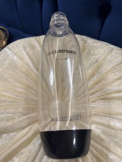 SodaStream Carbonating Bottle Clear Black Base 1 Liter Plastic
