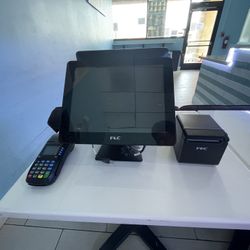 FEC Touch Screen P.O.S System, Card Reader, And Receipt Printer.