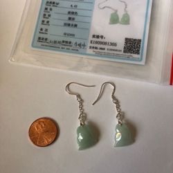 Certified A jade earrings