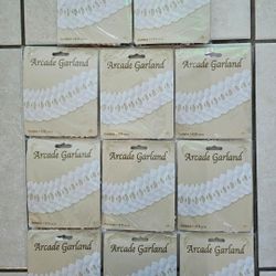 A Beistle Creation 1998 Arcade Garland Hanging Decoration Lot Of 11 Contains 1-12ft each  New