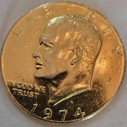 Gold Plated  Eisenhower  Half Dolkar 