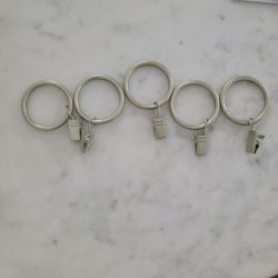 100 Champagne Light Gold Curtain Rings With Clip