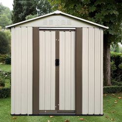 New in Box Outdoor Storage Garden Shed 5FTx3FT Apex Roof White