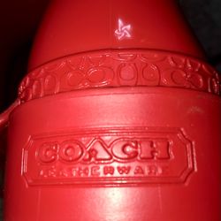 Women’s size 7 coach rain boots brand new red