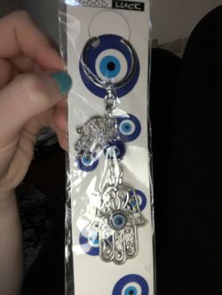 Good luck hand and eye keychain