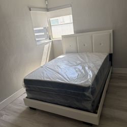 Full  Size Bed Frames With Mattress Set All New Furniture Free Delivery Free Installed 