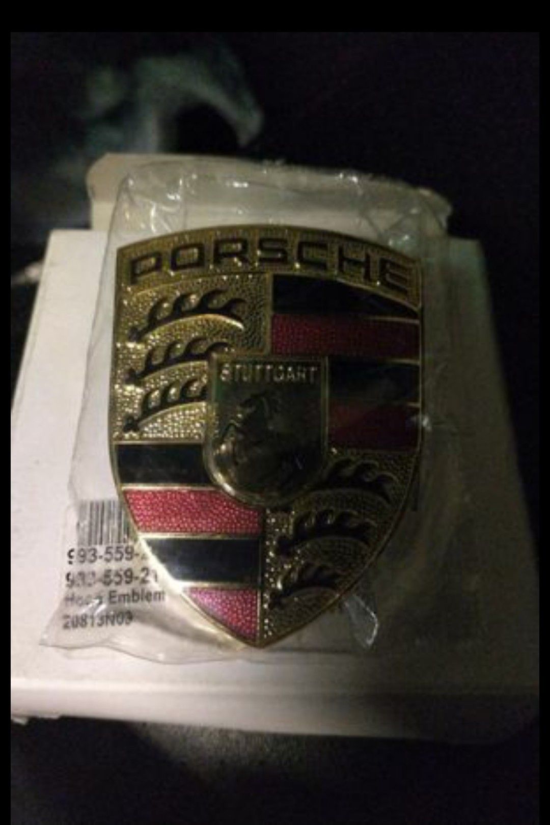 Original PORSCHE 911 Hood Crest OEM--Brand New in Box and wrapped 911 930 964 993