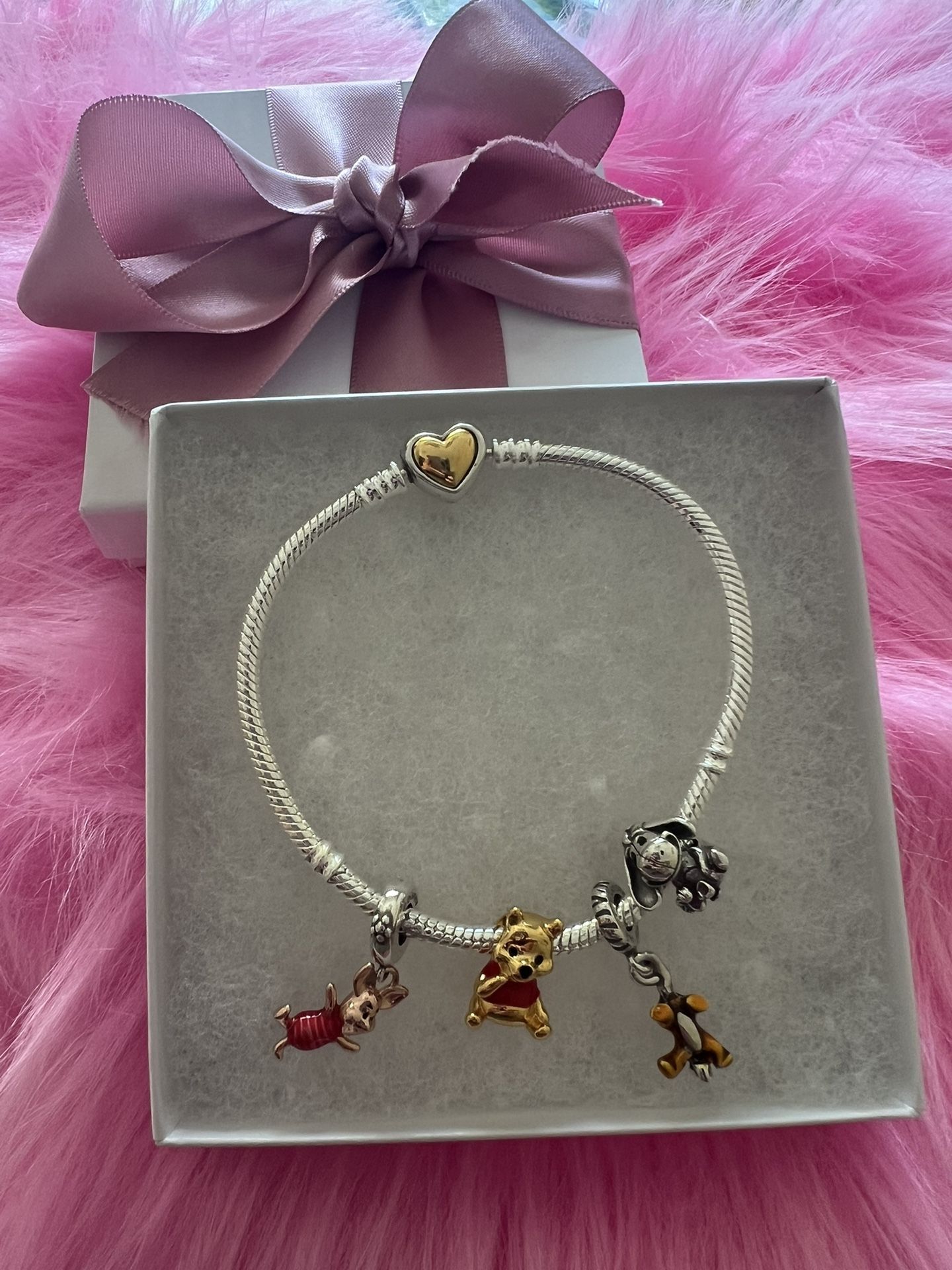 Winnie The Pooh Pandora Bracelet With 4 charms 