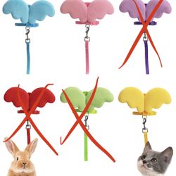 Adjustable Rabbit Harness and Leash- Adjustable Angel Wing Style Bunny Harness and Leash, Pet Harness Leash for Rabbit Cat Puppy Kitten and Other Smal