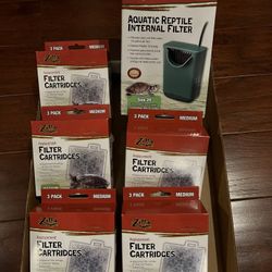 Zilla Reptile Filter + 5 Cartridge Packs – Brand New Bundle