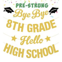 8th Grade Graduation Banner Set