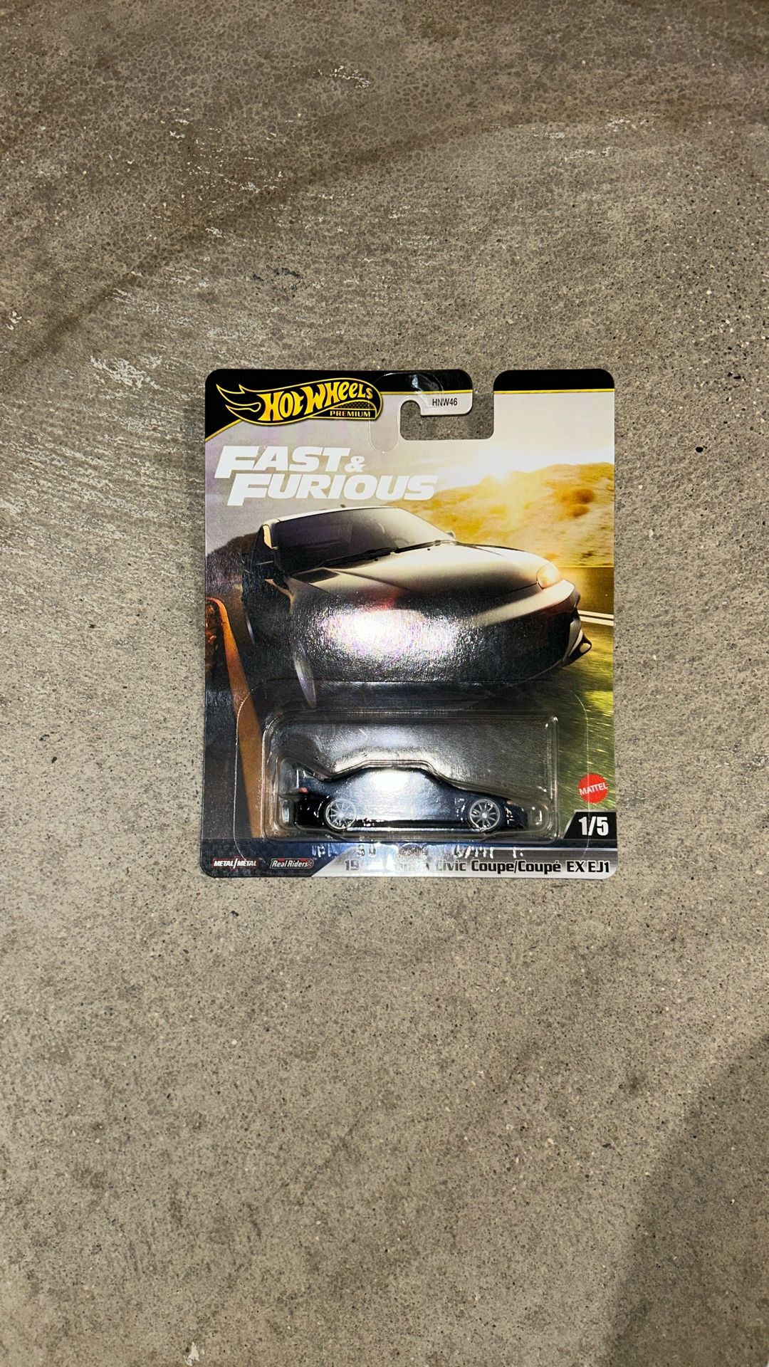 Hot Wheels 2025 Fast & Furious 1993 Honda Civic Coupe EX EJ1 Black #1/5
