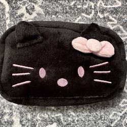 NEW IN BAG/ BLACK & PINK / HELLO KITTY PLUSH BAG/ USE FOR ANYTHING!!!