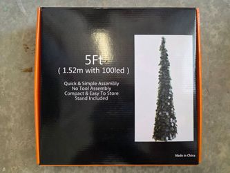 5ft Pop-Up Christmas Tree with 100 LED Lights