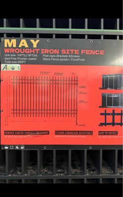 SELLING BRAND NEW WROUGHT IRON SITE FENCE!