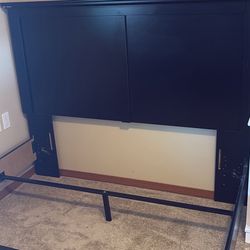 black queen bed frame 