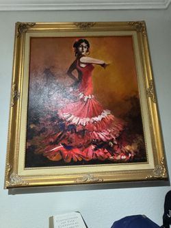 Spanish Dancer Pianting 24x20 with Certificate