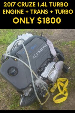 Motor +Transmission +turbo 2017 Chevrolet Cruze