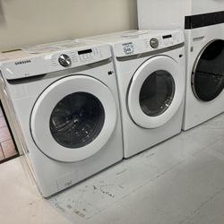 New Washer Dryer Set Stackable Gas White With Warranty 