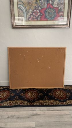 Large Cork Bulletin Board Wood Frame