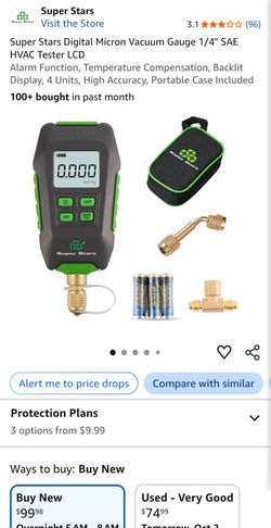 Super Stars Digital Micron Vacuum Gauge (New)