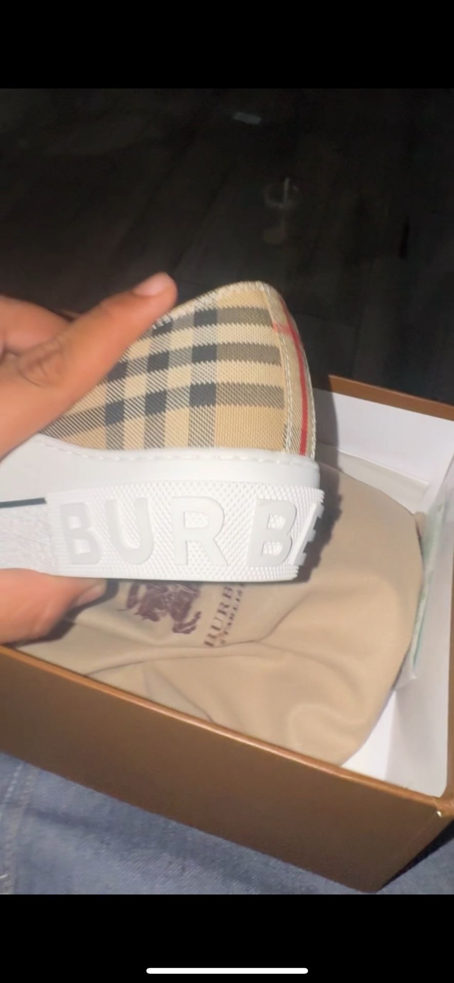 burberry check sneakers