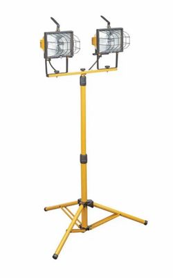 Dual Head Halogen Work Light on Tripod Stand