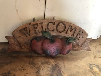 Wooden Welcome Sign