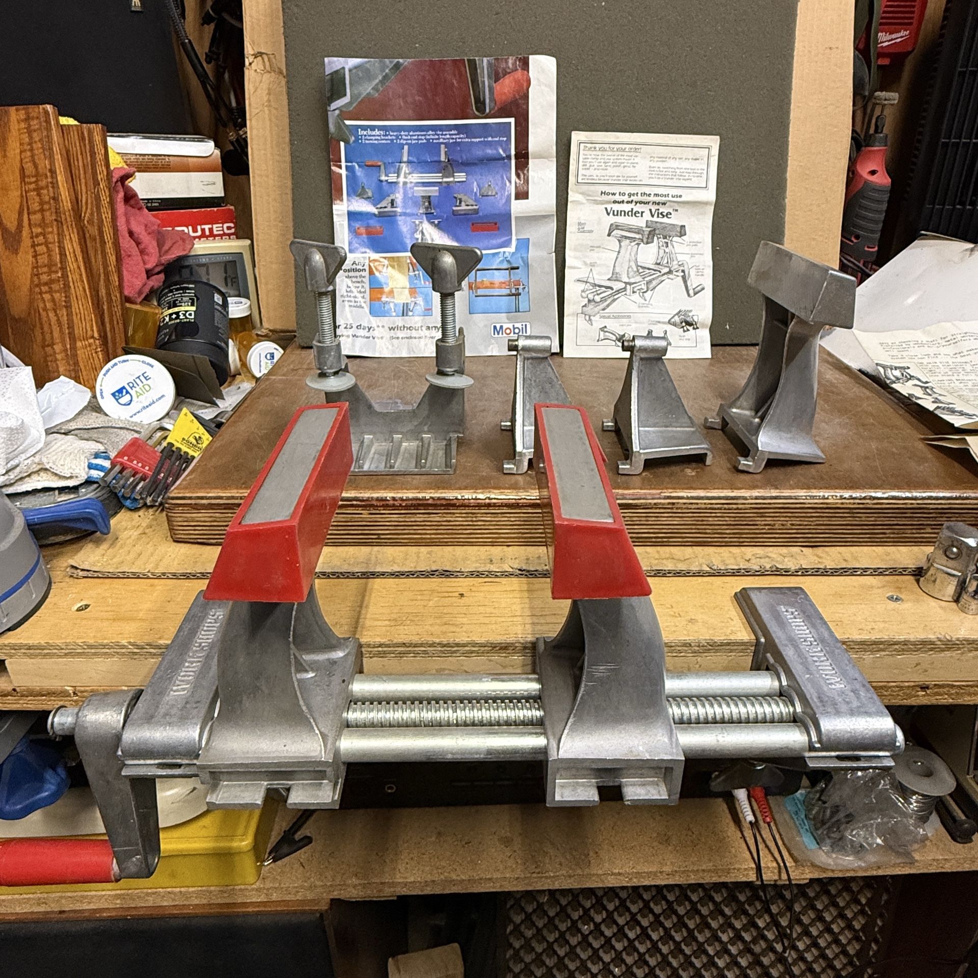 Vintage Vunder Vise Clamp System for Workshop, Bench, Tabletop