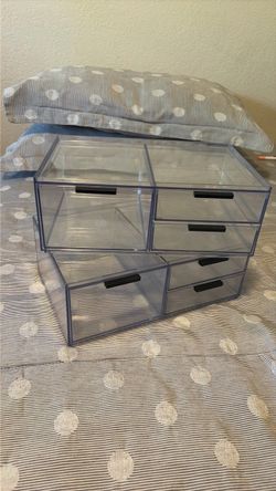 Clear Plastic Drawer Organizer Set