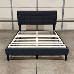 New Dark Gray Full Bed Frame (Can Deliver)