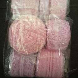 80 Yards Baby Pink Lace Trim Ribbon,8 Rolls Crochet Sewing Assorted Patterns Vintage Floral Lace Ribbons for Sewing DIY,Gift Wrap,Scrapbooking, Bridal