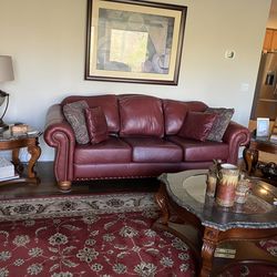 Lazy boy 100% leather sofa