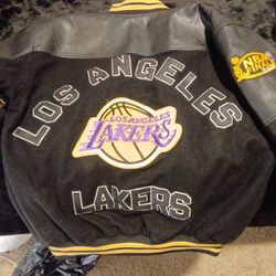 XL N A Final LA Lakers Leather Bomber Jacket (New)